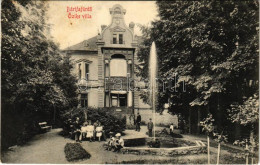 T2/T3 1910 Bártfa, Bártfafürdő, Bardejovské Kúpele, Bardiov, Bardejov; Őzike Villa. Eschwig és Hajts Kiadása, Hajts Korn - Ohne Zuordnung