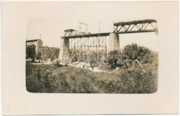 * T2 1928 Ótura, Stará Turá, Alt-Turn; Poprádi Vasúti Híd építése, Viadukt / Railway Bridge (viaduct) Construction. Phot - Ohne Zuordnung