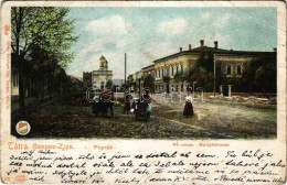 T3 Poprád (Tátra, Magas-Tátra, Vysoké Tatry); Fő Utca, Templom, Feitzinger Ede Kiadása 1902/12. Autochrom 370. / Main St - Ohne Zuordnung