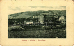 * T3 1915 Pozsony, Pressburg, Bratislava; Látkép, Vasúti Híd (W.L. ?) / General View, Railway Bridge (EB) - Unclassified