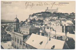 T2/T3 1908 Pozsony, Pressburg, Bratislava; Vár, Zsinagóga / Castle, Synagogue (EK) - Unclassified