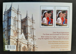 Canada  2011 MNH Sc 2477b**  Souvenir Sheet Royal Wedding - Ongebruikt
