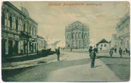 T3 1910 Beregszász, Beregovo, Berehove; Werbőczy Tér, Zsinagóga, Hitelintézet, Rozner Izidor, Hamburg Salamon és Izsák Ö - Sin Clasificación