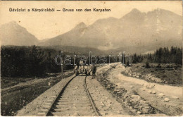 T2/T3 Kárpátok, Vasúti Sín és Hajtány. Nagy Albert Kiadása Munkács / Railway Track With Draisine (EK) - Ohne Zuordnung