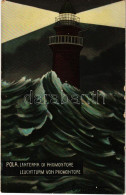 ** T2/T3 Pola, Lanterna Di Promontore / Luchtturm / Világítótorony Este / Lighthouse At Night. G. Fano 1909. No. 62. (fe - Zonder Classificatie