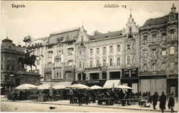 ** T1 Zagreb, Zágráb; Jelacicev Trg, Zubar Dr. Rado, Anker, F. Rudovits, Leop. Schwarz, Dr. Dimovic, Hrvatska Banka / Té - Sin Clasificación