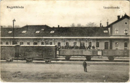 * T3 Nagykikinda, Kikinda; Vasútállomás, Vonat. Vasúti Levelezőlapárusítás 7902. / Railway Station, Train (fl) - Non Classés