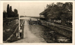 T2/T3 1941 Újverbász, Verbász, Novi Vrbas; Ferenc-csatorna Zsilip. Garamszeghy Pál Kiadása / Canal, Sluice (EK) - Ohne Zuordnung