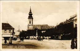 T2/T3 Zombor, Sombor; Trg Sv. Djordja / Szent György Tér, Templom / Square, Church + "1941 Zombor Visszatért" So. Stpl.  - Zonder Classificatie