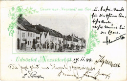 T3 1899 (Vorläufer) Nezsider, Neusiedl Am See; Utca / Strasse / Street. Art Nouveau, Floral (EB) - Ohne Zuordnung