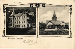 T2/T3 1907 Tarcsafürdő, Bad Tatzmannsdorf; Karolina Villa. Hönigmann Jacab Art Nouveau - Zonder Classificatie