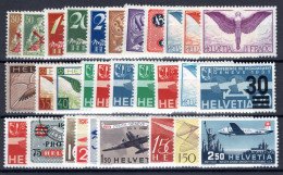 SCHWEIZ Flugpost, 1919-1949 Lot Flugpost, Ungebraucht* - Unused Stamps