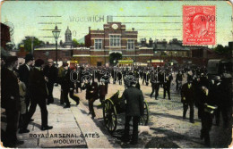 T2/T3 1911 London, Woolwich, Royal Arsenal Gate. TCV Card (EK) - Unclassified