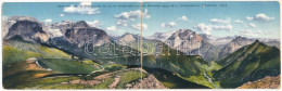 T4 1926 Col Rodella (Südtirol), Panorama Auf Die Sellagruppe, Marmolata, Pordoijochstrasse (Dolomiten) - 2-tiled Folding - Ohne Zuordnung