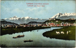 T2/T3 1915 Ljubljana, Laibach; S Kamniskimi Planinami / Mit Steiner Alpen + "K.u.K. Hauptfeldpostamt Nr. 301" (fl) - Ohne Zuordnung