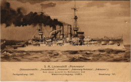 ** T1/T2 S.M. Linienschiff Pommern Deutschland-class Pre-dreadnought Battleship Of The Kaiserliche Marine. Aus Der Prach - Sin Clasificación