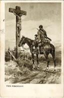 T2/T3 1914 Tuha Poboznost / WWI Austro-Hungarian K.u.K. Military Art Postcard, Soldier Praying. G. G. W. II. Nr. 9/1914. - Sin Clasificación