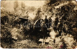 ** T3 Első Világháborús Osztrák-magyar Katonák álcázott ágyúval / WWI K.u.k. Military, Soldiers With Camouflage Cannon.  - Sin Clasificación