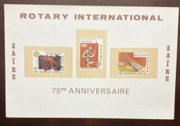 P) 1980 CONGO ZAIRE, 75TH ANNIVERSARY ROTARY INTERNATIONAL, SOUVENIR SHEET, MNH - Autres & Non Classés