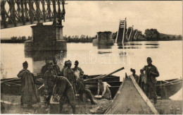 T2/T3 1916 Serbischer Kriegsschauplatz. Gesprengte Brücke über Die Save, Die Von Semlin Nach Belgrad Führte / WWI Austro - Unclassified