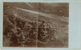 * T2 1914 Aisne Melletti éjjeli Harcok / WWI German Military Art Postcard. Photo - Unclassified