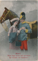 ** T2/T3 WWI Romantic Military Card, Cigarette Smoking Cavalry Soldier (EK) - Zonder Classificatie