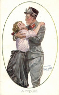 ** T4 Air Force Pilot With His Love, Artist Signed (b) - Non Classés