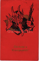 T3 1917 Üdvözlet A Krampusztól / Krampus With Birch. Emb. (EB) - Zonder Classificatie