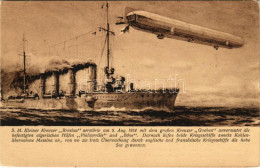 ** T2/T3 S.M. Kleiner Kreuzer "BRESLAU", Kaiserliche Marine, Zeppelin. Auf Der Prachtmappe "Deutschland Zur See" (EK) - Ohne Zuordnung