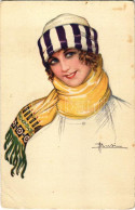 * T3 Téli Hölgy. Olasz Művészlap / Winter Lady. Italian Art, Uff. Rev. Stampa Milano N. 4097. 112-1. S: Busi (EB) - Ohne Zuordnung