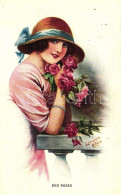 T2 Red Roses, Lady, The Carlton Co. Series No. 706. S: Laurence Miller - Non Classés