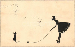 T2/T3 Girl With Cat Silhouette (EK) - Non Classificati