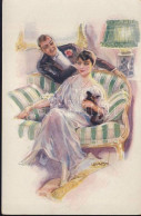 ** T3 Italian Art Postcard, Couple, Erkal No. 318/4. S: Usabal (fa) - Sin Clasificación
