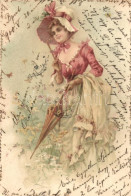 T2/T3 Lady With Umbrella Litho (EK) - Ohne Zuordnung