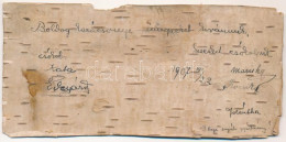 1907 Karácsonyi üdvözlet Valódi Nyírfakéregből / Christmas Greeting Made Of Birch Tree Bark - Sin Clasificación