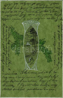 T2 1907 Szecessziós Dombornyomott üdvözlőlap / Art Nouveau, Embossed Greeting - Non Classés