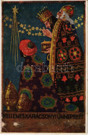 T2/T3 1924 Kellemes Karácsonyi ünnepeket / Christmas Greeting Art Postcard (EK) - Sin Clasificación