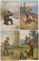 ** VADÁSZAT - 7 Db RÉGI Művész Képeslap / HUNTING - 7 Pre-1945 Art Postcards - Sin Clasificación