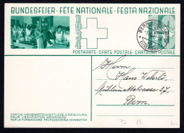 SCHWEIZ, Bundesfeierpostkarte 1934, Gestempelt - Briefe U. Dokumente