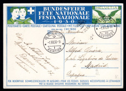 SCHWEIZ, Bundesfeierpostkarte 1930, Gestempelt - Cartas & Documentos