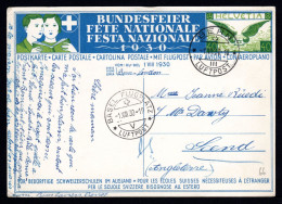 SCHWEIZ, Bundesfeierpostkarte 1930, Gestempelt - Storia Postale