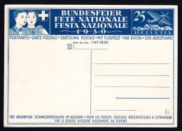 SCHWEIZ, Bundesfeierpostkarte 1930, Ungebraucht - Storia Postale