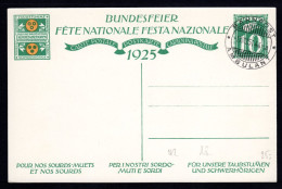 SCHWEIZ, Bundesfeierpostkarte 1925, Gestempelt - Cartas & Documentos