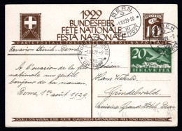 SCHWEIZ, Bundesfeierpostkarte 1929, Gestempelt - Briefe U. Dokumente