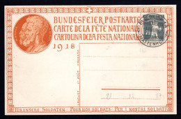 SCHWEIZ, Bundesfeierkarte 1918, Gestempelt - Briefe U. Dokumente