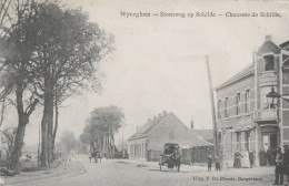 1 Oude Postkaart   Wijngehem Wijnegem  Steenweg Op Schilde  1910 Uitg. De Blende - Wijnegem