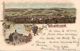 Gruss Aus Weinfelden - Rathhaus - Raisin - Style Litho Gravure Ancienne RARE !!!! Carte Précurseur - Weinfelden