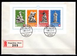 SCHWEIZ, Pro Patria 1940, Bundesfeier-Block Auf Brief - Storia Postale