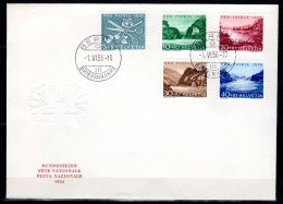 SCHWEIZ, Pro Patria 1956, Satz Auf FDC - Lettres & Documents