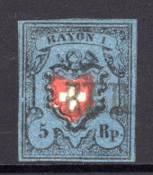 SCHWEIZ, 1850 Rayon I, Blau, Gestempelt - 1843-1852 Kantonalmarken Und Bundesmarken